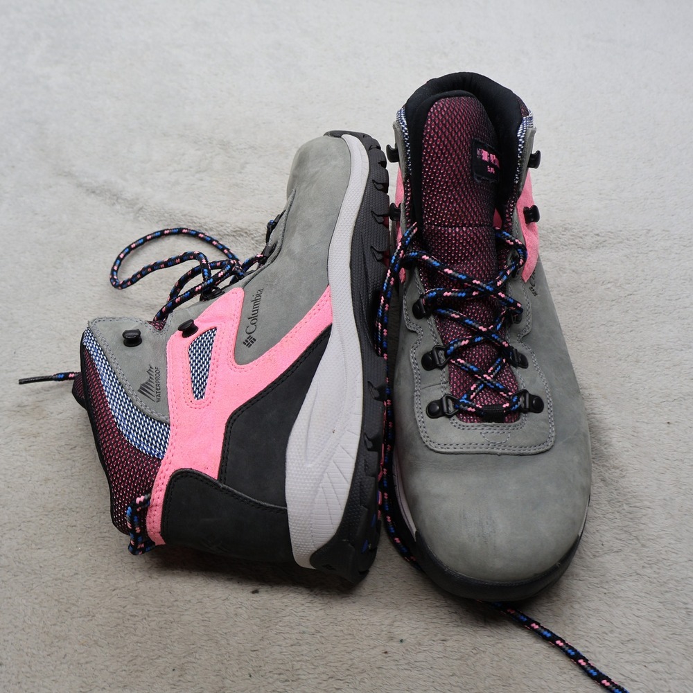 Columbia Mens 11.5 Hiking Boots Grey Newton Ridge Waterproof Trekking Outdoor